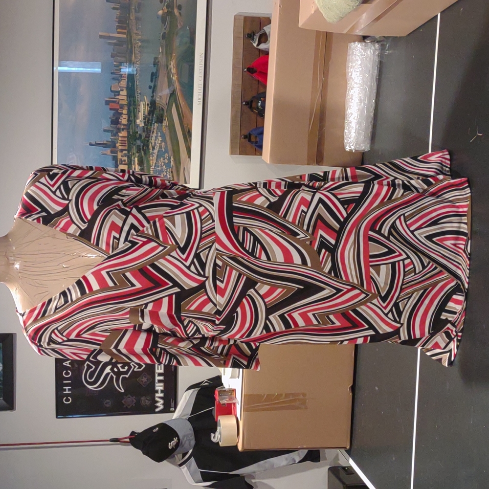 LOFT Multicolor Geometric Dress